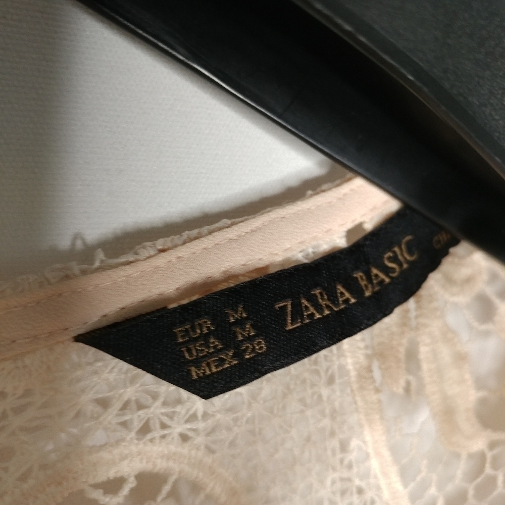 Zara Nude Pink Lace Dress - Picture 13 of 14